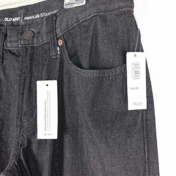Old Navy men’s black straight tapered leg standard jeans - Picture 4 of 6